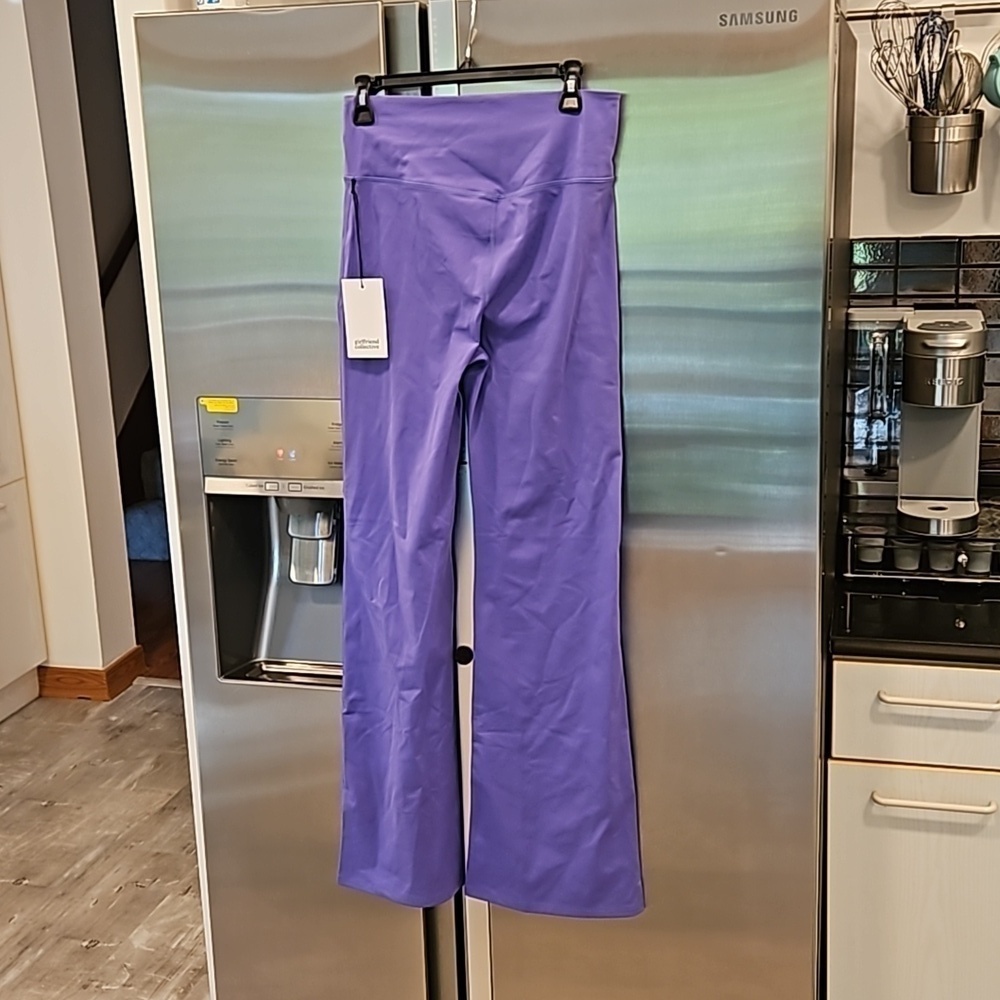 💕GIRLFRIEND COLLECTIVE💕 Compressive Flare Legging Wild Iris Purple Large L NWT - Picture 5 of 12